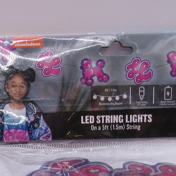 NICKELODEON LED 5FT STRING LIGHTS "THAT GIRL LAY LAY" BATTERY OPERATED SET OF 4 - Picture 3 of 5